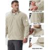 imageTACVASEN Mens Fleece Jacket Full Zip Winter Jacket Lightweight Tactical Jackets Outdoor Hiking Coats with PocketsBeige