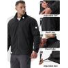 imageTACVASEN Mens Fleece Jacket Full Zip Winter Jacket Lightweight Tactical Jackets Outdoor Hiking Coats with PocketsBlack