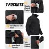 imageTACVASEN Mens Fleece Jacket Full Zip Winter Jacket Lightweight Tactical Jackets Outdoor Hiking Coats with PocketsBlack