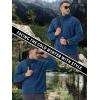 imageTACVASEN Mens Fleece Jacket Full Zip Winter Jacket Lightweight Tactical Jackets Outdoor Hiking Coats with PocketsBlue Green