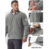 imageTACVASEN Mens Fleece Jacket Full Zip Winter Jacket Lightweight Tactical Jackets Outdoor Hiking Coats with PocketsLight Gray
