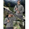 imageTACVASEN Mens Fleece Jacket Full Zip Winter Jacket Lightweight Tactical Jackets Outdoor Hiking Coats with PocketsLight Gray