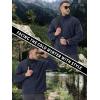 imageTACVASEN Mens Fleece Jacket Full Zip Winter Jacket Lightweight Tactical Jackets Outdoor Hiking Coats with PocketsNavy