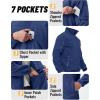 imageTACVASEN Mens Fleece Jacket Full Zip Winter Jacket Lightweight Tactical Jackets Outdoor Hiking Coats with PocketsRoyal Blue