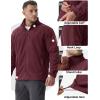 imageTACVASEN Mens Fleece Jacket Full Zip Winter Jacket Lightweight Tactical Jackets Outdoor Hiking Coats with PocketsWine Red