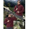 imageTACVASEN Mens Fleece Jacket Full Zip Winter Jacket Lightweight Tactical Jackets Outdoor Hiking Coats with PocketsWine Red