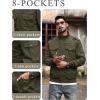 imageTACVASEN Mens Jackets Military Jackets Cargo Jackets Working Jackets with Multi PocketsArmy Green