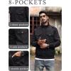 imageTACVASEN Mens Jackets Military Jackets Cargo Jackets Working Jackets with Multi PocketsBlack