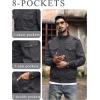 imageTACVASEN Mens Jackets Military Jackets Cargo Jackets Working Jackets with Multi PocketsDark Gray