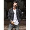 imageTACVASEN Mens Jackets Military Jackets Cargo Jackets Working Jackets with Multi PocketsDark Gray