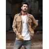 imageTACVASEN Mens Jackets Military Jackets Cargo Jackets Working Jackets with Multi PocketsKhaki