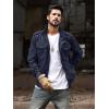 imageTACVASEN Mens Jackets Military Jackets Cargo Jackets Working Jackets with Multi PocketsNavy