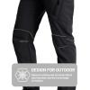 imageTACVASEN Mens Lightweight Hiking Tactical Pants Waterproof Quick Dry Cargo Work Rain Outdoor Pants 8 PocketsBlack