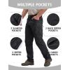 imageTACVASEN Mens Lightweight Hiking Tactical Pants Waterproof Quick Dry Cargo Work Rain Outdoor Pants 8 PocketsBlack