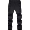 imageTACVASEN Mens Lightweight Hiking Tactical Pants Waterproof Quick Dry Cargo Work Rain Outdoor Pants 8 PocketsBlack