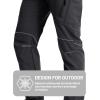 imageTACVASEN Mens Lightweight Hiking Tactical Pants Waterproof Quick Dry Cargo Work Rain Outdoor Pants 8 PocketsDark Grey