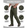imageTACVASEN Mens Lightweight Hiking Tactical Pants Waterproof Quick Dry Cargo Work Rain Outdoor Pants 8 PocketsGreen