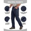 imageTACVASEN Mens Lightweight Hiking Tactical Pants Waterproof Quick Dry Cargo Work Rain Outdoor Pants 8 PocketsNavy