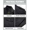 imageTACVASEN Mens Military Lightweight Jacket Army Cargo Windbreaker Zip Front Stand Collar Cotton Jackets with Multi Pockets2701 Black