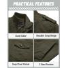 imageTACVASEN Mens Military Lightweight Jacket Army Cargo Windbreaker Zip Front Stand Collar Cotton Jackets with Multi Pockets2701 Green
