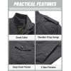 imageTACVASEN Mens Military Lightweight Jacket Army Cargo Windbreaker Zip Front Stand Collar Cotton Jackets with Multi Pockets2701 Grey