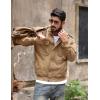 imageTACVASEN Mens Military Lightweight Jacket Army Cargo Windbreaker Zip Front Stand Collar Cotton Jackets with Multi Pockets2701 Khaki