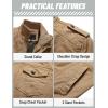 imageTACVASEN Mens Military Lightweight Jacket Army Cargo Windbreaker Zip Front Stand Collar Cotton Jackets with Multi Pockets2701 Khaki