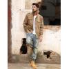 imageTACVASEN Mens Military Lightweight Jacket Army Cargo Windbreaker Zip Front Stand Collar Cotton Jackets with Multi Pockets2701 Khaki