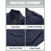 imageTACVASEN Mens Military Lightweight Jacket Army Cargo Windbreaker Zip Front Stand Collar Cotton Jackets with Multi Pockets2701 Navy