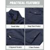 imageTACVASEN Mens Military Lightweight Jacket Army Cargo Windbreaker Zip Front Stand Collar Cotton Jackets with Multi Pockets9931 Blue