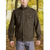imageTACVASEN Mens Military Lightweight Jacket Army Cargo Windbreaker Zip Front Stand Collar Cotton Jackets with Multi Pockets9931 Coffee