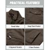 imageTACVASEN Mens Military Lightweight Jacket Army Cargo Windbreaker Zip Front Stand Collar Cotton Jackets with Multi Pockets9931 Coffee