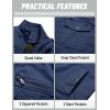 imageTACVASEN Mens Military Lightweight Jacket Army Cargo Windbreaker Zip Front Stand Collar Cotton Jackets with Multi Pockets9931 Denim Blue