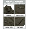imageTACVASEN Mens Military Lightweight Jacket Army Cargo Windbreaker Zip Front Stand Collar Cotton Jackets with Multi Pockets9931 Green