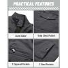 imageTACVASEN Mens Military Lightweight Jacket Army Cargo Windbreaker Zip Front Stand Collar Cotton Jackets with Multi Pockets9931 Grey