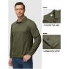 imageTACVASEN Mens Polo Shirts Long Sleeve Quick Dry Shirt Performance Tactical Shirts Golf Shirt Casual Outdoor Work ShirtAarmy Green