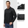 imageTACVASEN Mens Polo Shirts Long Sleeve Quick Dry Shirt Performance Tactical Shirts Golf Shirt Casual Outdoor Work ShirtAblack