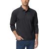 imageTACVASEN Mens Polo Shirts Long Sleeve Quick Dry Shirt Performance Tactical Shirts Golf Shirt Casual Outdoor Work ShirtAblack