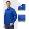 imageTACVASEN Mens Polo Shirts Long Sleeve Quick Dry Shirt Performance Tactical Shirts Golf Shirt Casual Outdoor Work ShirtAblue