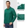 imageTACVASEN Mens Polo Shirts Long Sleeve Quick Dry Shirt Performance Tactical Shirts Golf Shirt Casual Outdoor Work ShirtAegreen