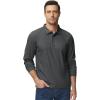 imageTACVASEN Mens Polo Shirts Long Sleeve Quick Dry Shirt Performance Tactical Shirts Golf Shirt Casual Outdoor Work ShirtAgray