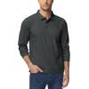 imageTACVASEN Mens Polo Shirts Long Sleeve Quick Dry Shirt Performance Tactical Shirts Golf Shirt Casual Outdoor Work ShirtAgray