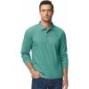 imageTACVASEN Mens Polo Shirts Long Sleeve Quick Dry Shirt Performance Tactical Shirts Golf Shirt Casual Outdoor Work ShirtAgrey Green