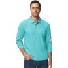 imageTACVASEN Mens Polo Shirts Long Sleeve Quick Dry Shirt Performance Tactical Shirts Golf Shirt Casual Outdoor Work ShirtAiceblue