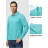 imageTACVASEN Mens Polo Shirts Long Sleeve Quick Dry Shirt Performance Tactical Shirts Golf Shirt Casual Outdoor Work ShirtAiceblue