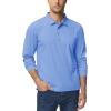 imageTACVASEN Mens Polo Shirts Long Sleeve Quick Dry Shirt Performance Tactical Shirts Golf Shirt Casual Outdoor Work ShirtAlight Blue
