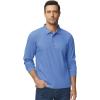 imageTACVASEN Mens Polo Shirts Long Sleeve Quick Dry Shirt Performance Tactical Shirts Golf Shirt Casual Outdoor Work ShirtAlight Blue