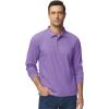 imageTACVASEN Mens Polo Shirts Long Sleeve Quick Dry Shirt Performance Tactical Shirts Golf Shirt Casual Outdoor Work ShirtAlight Purple
