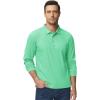 imageTACVASEN Mens Polo Shirts Long Sleeve Quick Dry Shirt Performance Tactical Shirts Golf Shirt Casual Outdoor Work ShirtAmint Green