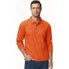 imageTACVASEN Mens Polo Shirts Long Sleeve Quick Dry Shirt Performance Tactical Shirts Golf Shirt Casual Outdoor Work ShirtAorange